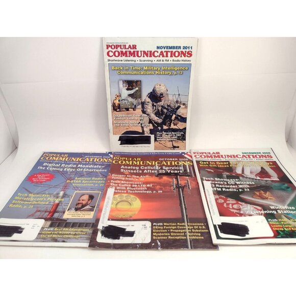Popular Communications Magazine 2008 2011 Lot of 4 Radio Broadcast Shortwave - Picture 1 of 9